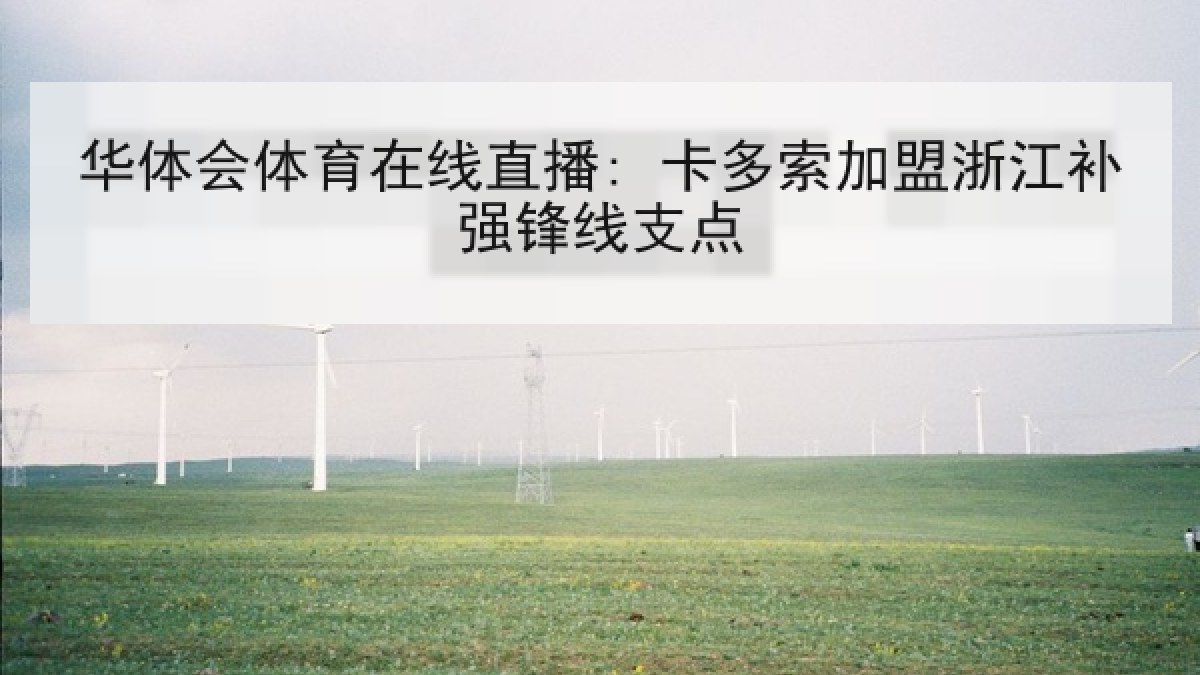 华体会体育在线直播: 卡多索加盟浙江补强锋线支点 华体会体育在线直播: 卡多索加盟浙江补强锋线支点